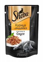 Консервы для кошек Sheba Pleasure Курица и Индейка, Ломтики в соусе (пауч)