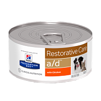 Hill's Prescription Diet a/d Restorative Care консервы для собак и кошек при реабилитации после болезней с курицей