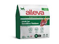 Корм для взрослых кошек Alleva Эквилибриум Сенситив с олениной 0,4 кг