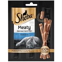 Лакомство для кошек SHEBA Meaty Мясные палочки. Лосось