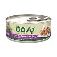 Oasy Wet dog Specialita Naturali Chicken Liver Vegetables дополнительное питание для взрослых собак с курицей, печенью и овощами в консервах - 150 г
