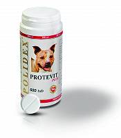 POLIDEX Протевит плюс для щенков и собак мелких и средних пород стимулирует рост мышечной массы