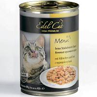 Edel Cat консервы для кошек нежные кусочки в соусе курица и утка