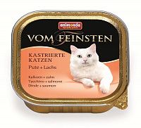 Animonda Vom Feinsten for castrated cats консервы для кастрированных котов со вкусом индейки и лосося