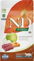 Farmina N&D GF Pumpkin Adult беззерновой сухой корм для кошек c олениной, тыквой и яблоком