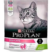 Корм для кошек Pro Plan Delicate с комплексом Optirenal при чувствительном пищеварении и для привередливых к еде, с ягненком