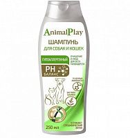 Animal Play шампунь для собак и кошек Гипоаллергенный с аминокислотами и экстрактом шалфея
