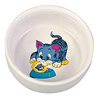Миска для кошек Trixie Голубой котенок, керамическая