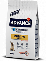 Корм сухой для собак малых пород ADVANCE Mini Sensitive с чувствительным пищеварением