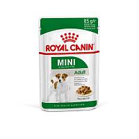 Влажный корм для взрослых собак мелких пород от 10 месяцев Royal Canin Mini Adult, кусочки в соусе, пауч