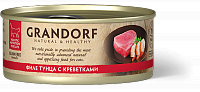 Grandorf консервы для кошек Филе тунца с креветками