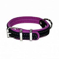 Ошейник для собак Аркон Фетр 16, цвет черный с фиолетовым