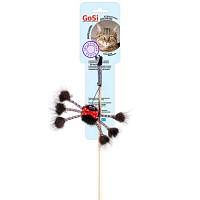 Игрушка для кошек Petto Махалка Паук из норки GoSi МИККИ на веревке на картоне с еврослотом, 50 см