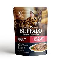 Влажный корм для кошек Mr.Buffalo ADULT HAIR & SKIN лосось в соусе, пауч