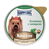 Консервы для собак Happy Dog Natur Line Телятина с овощами, паштет
