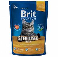 Сухой корм для стерилизованных кошек Brit Premium Cat Sterilised Утка, курица и куриная печень