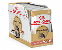 Royal Canin Maine Coon консервы для кошек породы Мейн Кун старше 15 месяцев, кусочки в соусе (пауч)