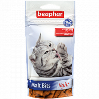 Beaphar Malt Bits Light лакомство для кошек Витаминизированные подушечки
