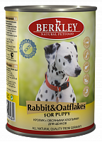 Berkley консервы для щенков кролик с овсяными хлопьями