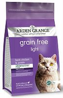 Arden Grange Adult Cat Light сухой корм беззерновой для взрослых кошек диетический с курицей и картофелем