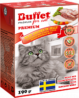 BUFFET Tetra Pak  консервы для кошек кусочки в желе мясной микс