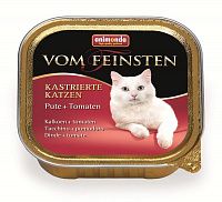 Animonda Vom Feinsten for castrated cats корм для кастрированных котов и стерилизованных кошек с индейкой и томатами
