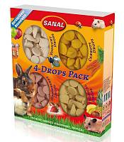 Лакомство для грызунов Sanal 4-Color Drops Дропсы с морковью, клубникой, тропическими фруктами и йогуртом + витамины А,С,D,Е