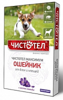 Чистотел Максимум ошейник от блох и клещей для собак фиолетовый, 65 см