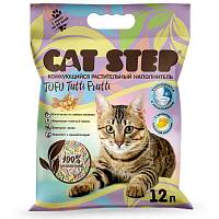 Наполнитель для кошачьего туалета CAT STEP Tofu Tutti Frutti комкующийся, растительный