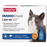 Капли для кошек Beaphar IMMO Shield Line-on от паразитов