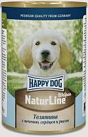 Консервы для щенков Happy Dog Natur Line Телятина с печенью, сердцем и рисом