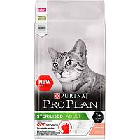 Pro Plan Sterilised с комплексом Optisenses сухой корм для стерилизованных кошек и кастрированных котов для поддержания органов чувств, Лосось