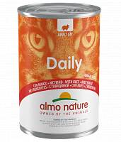 Almo Nature Daily Menu Bio консервы для кошек Меню с говядиной