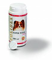 POLIDEX Супер Вул плюс для щенков и собак мелких и средних пород улучшает состояние шерсти, кожи