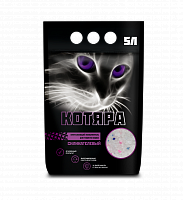 Наполнитель для кошачьего туалета Котяра силикагелевый впитывающий (фиолетовый)