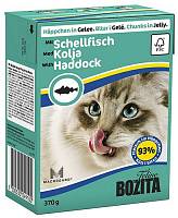 Bozita Tetra Pak Feline Haddock консервы для кошек кусочки в желе морская рыба