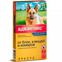 Bayer GL Адвантикс 400С капли для крупных собак более 25 кг 4 пипетки