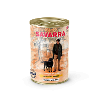 Консервы для взрослых собак Savarra Adult All Breeds Dogs, с индейкой, рисом и морковью