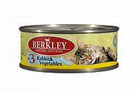 Berkley №3 консервы для котят кролик с овощами