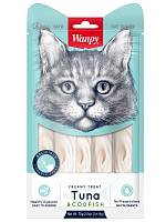 Лакомство для кошек Wanpy Cat «нежное пюре» из тунца и трески