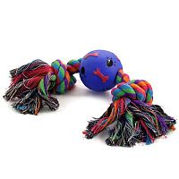 Triol Игрушка для собак "Веревка, 2 узла и мяч", d65/300мм