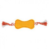 Игрушка для собак Triol NATURAL Кость на веревке из люфы, 170/450мм