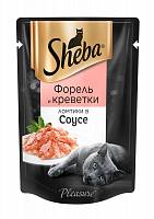 Консервы для кошек Sheba Pleasure с форелью и креветками (пауч)