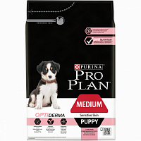 Pro Plan "Puppy Medium Sensitive Skin" с лососем и рисом