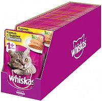 Whiskas консервы для кошек курица и индейка паштет (пауч)
