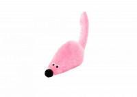 Игрушка для кошек Petto Мышь с мятой GoSi розовый мех с хвостом из розового меха на картоне с еврослотом, 9 см
