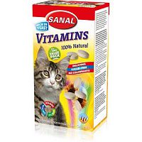 Витамины для кошек SANAL Содержит В1, В2, В6, В12)