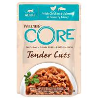 Консервы для кошек Core TENDER CUTS из курицы с лососем в виде нарезки в соусе, пауч