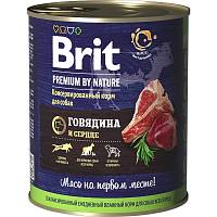 Консервы для собак Brit Premium by Nature Говядина и сердце