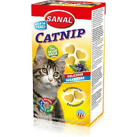 Витамины для кошек SANAL Кэтнип антистрессоввые с кошачьей мятой 1000 таб.
